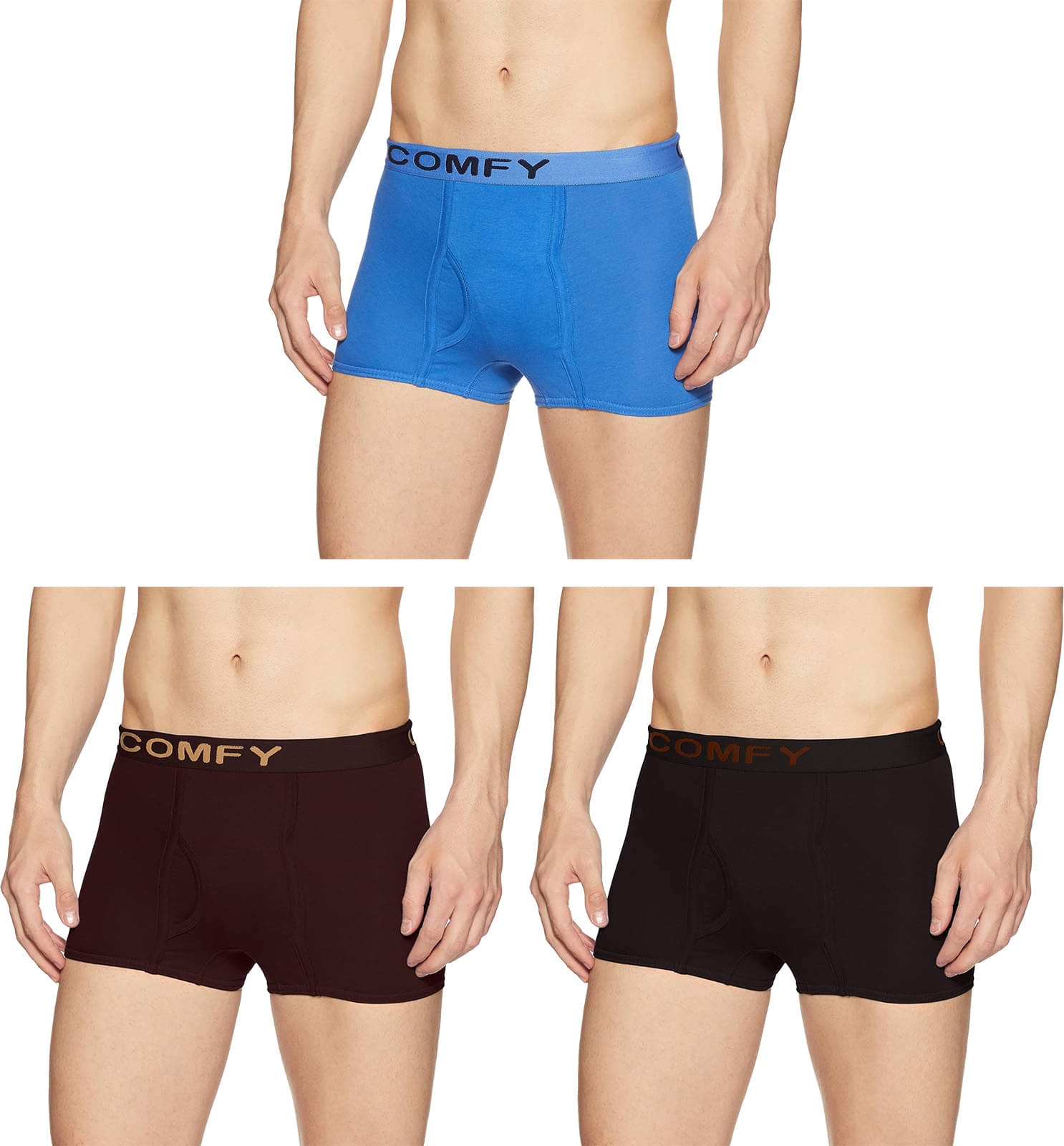 Amul comfy Multicolor Cotton Men's Trunks ( Pack of 3 )     			Amul comfy Multicolor Cotton Men's Trunks ( Pack of 3 )