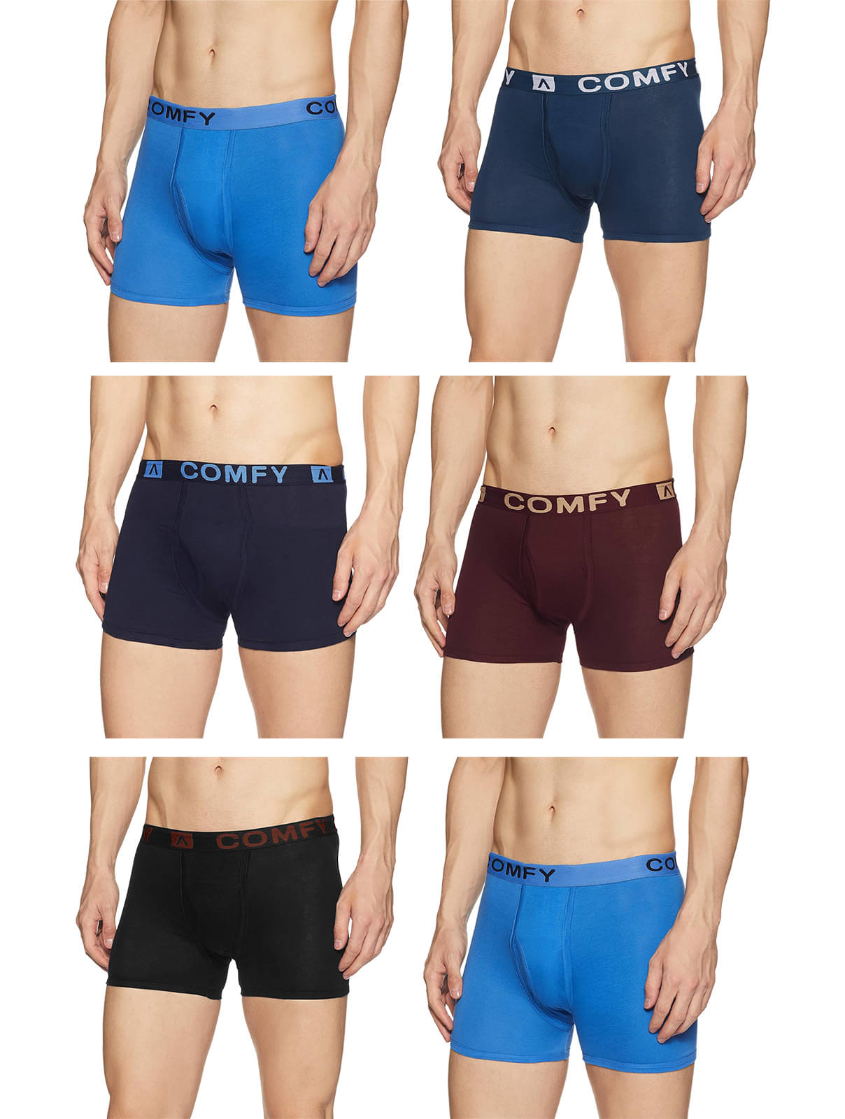     			Amul comfy Multicolor Cotton Men's Trunks ( Pack of 6 )