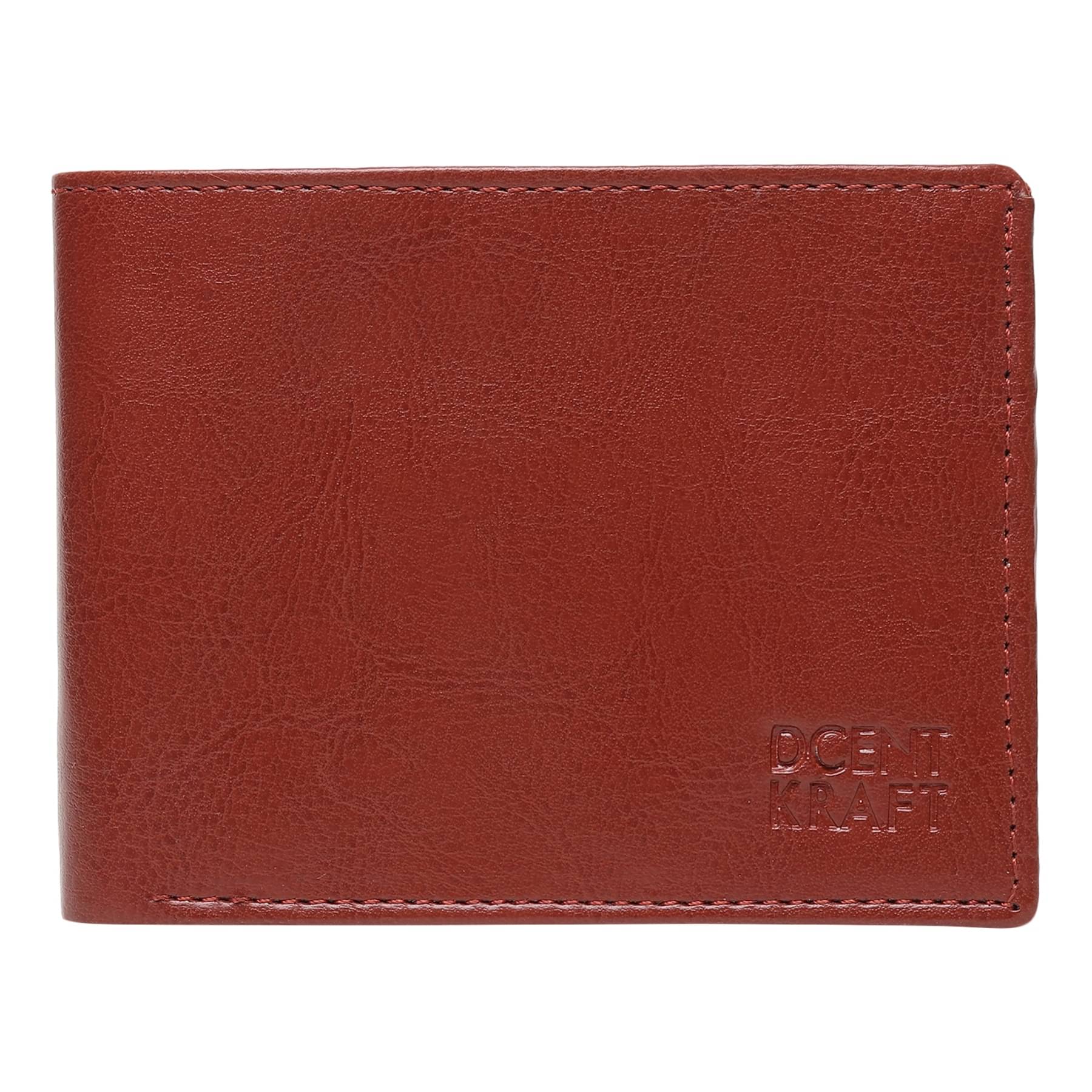     			DCENT KRAFT Brown PU Men's Two Fold Wallet ( Pack of 1 )