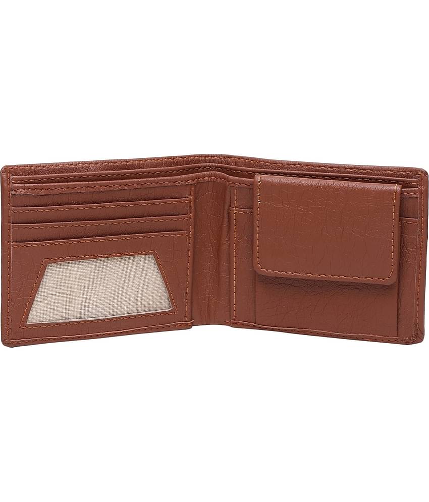 DCENT KRAFT Tan PU Men's Two Fold Wallet ( Pack of 1 )