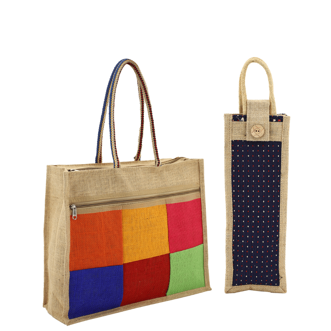     			ENSAC Blue Jute Handheld