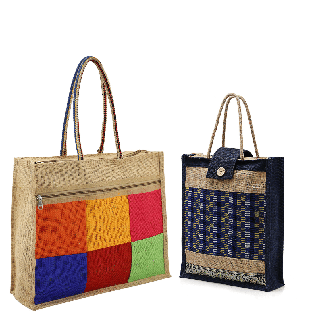     			ENSAC Multicolor Jute Handheld