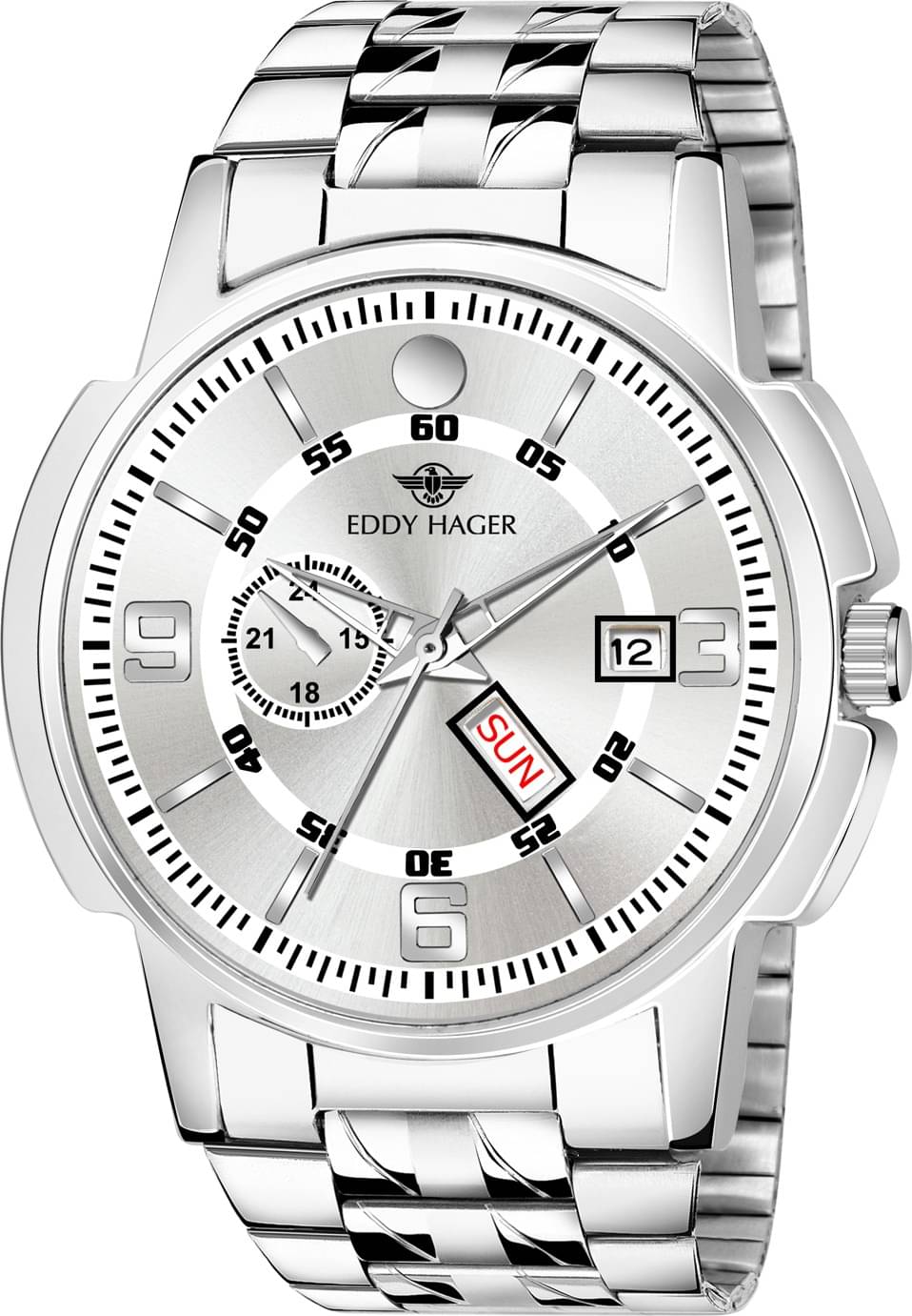    			Eddy Hager Silver Stainless Steel Analog Men's Watch