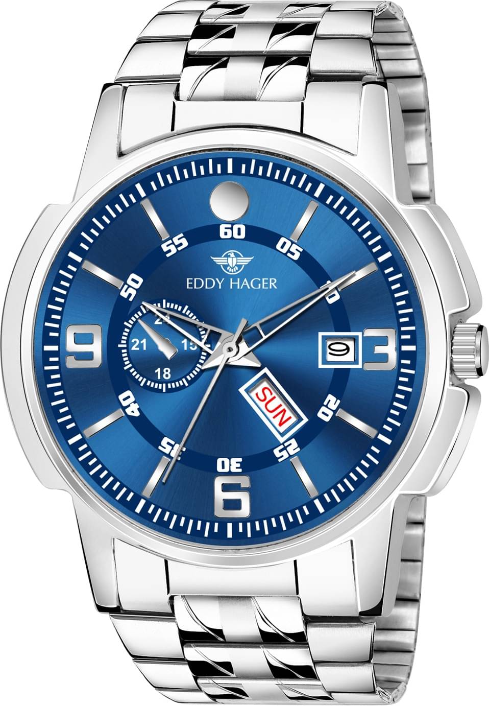     			Eddy Hager Silver Stainless Steel Analog Men's Watch
