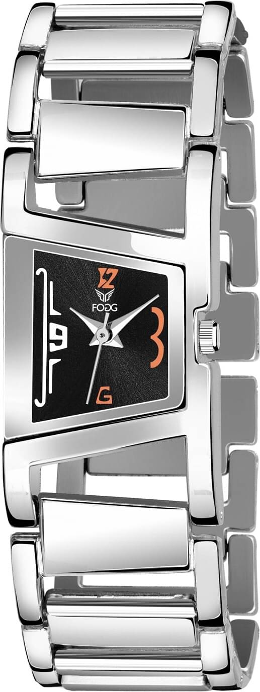     			Fogg Black Stainless Steel Analog Men's Watch