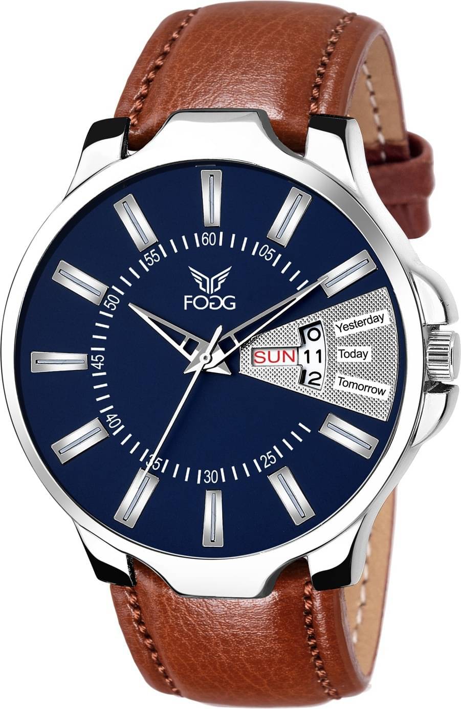     			Fogg Brown PU Analog Men's Watch