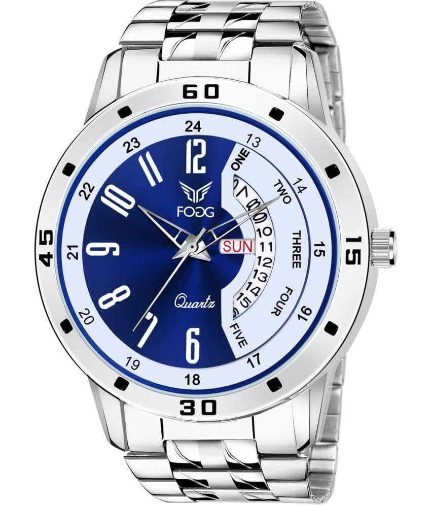 Fogg Silver Stainless Steel Analog Men's Watch