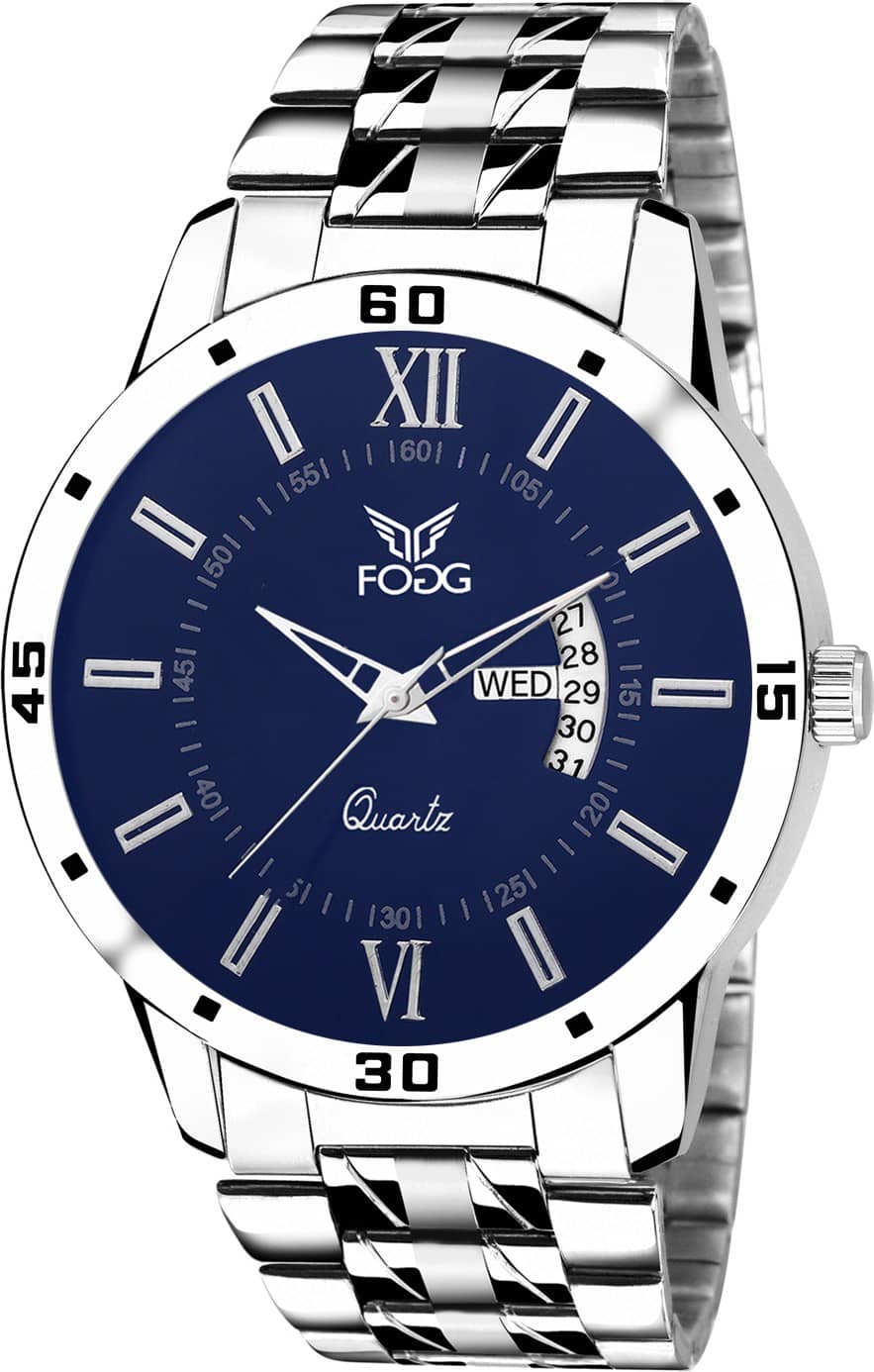 Fogg Silver Stainless Steel Analog Men's Watch