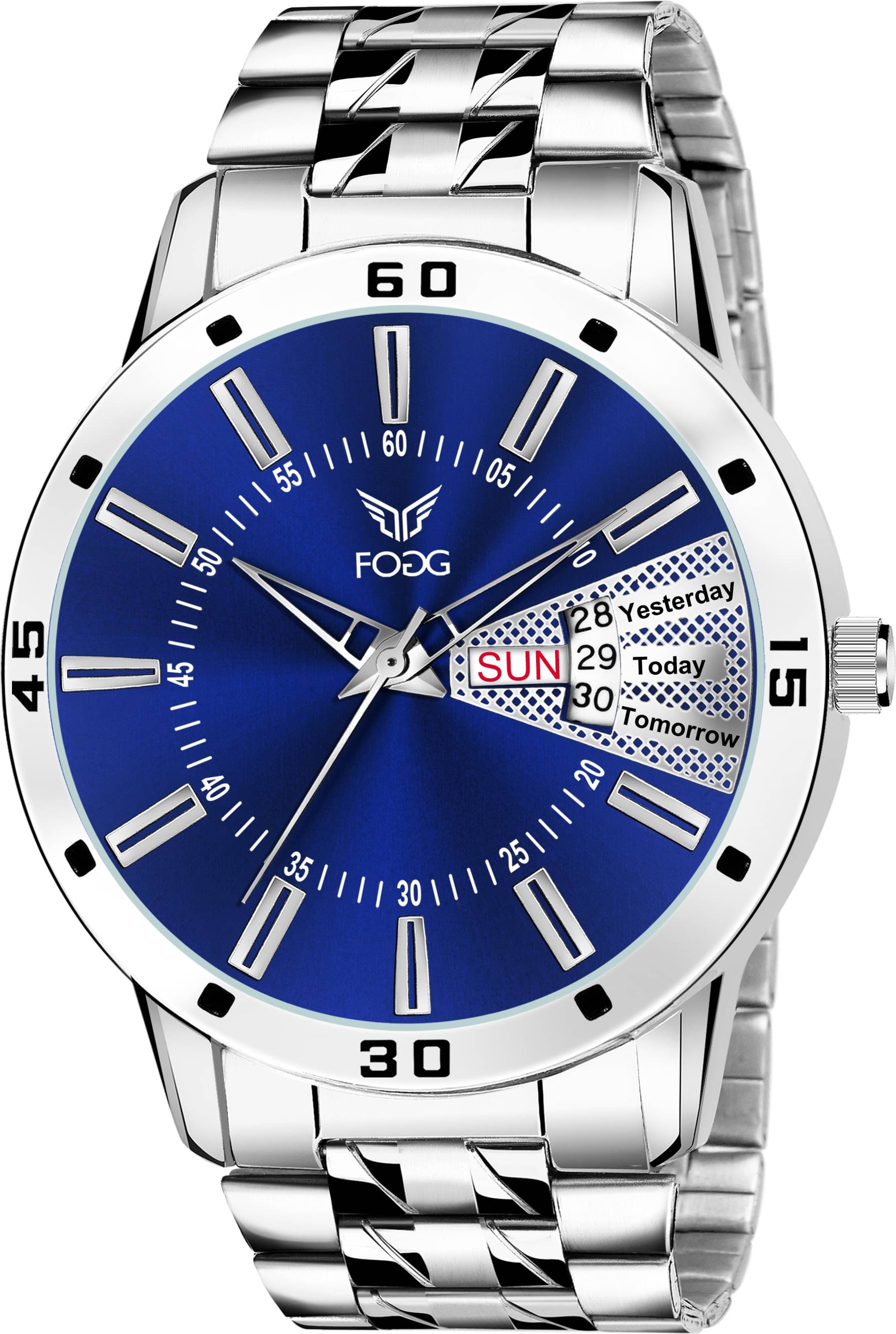     			Fogg Silver Stainless Steel Analog Men's Watch