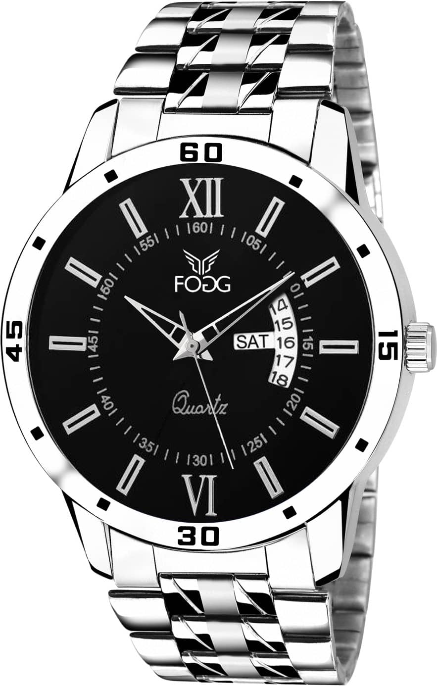 Fogg Silver Stainless Steel Analog Men's Watch