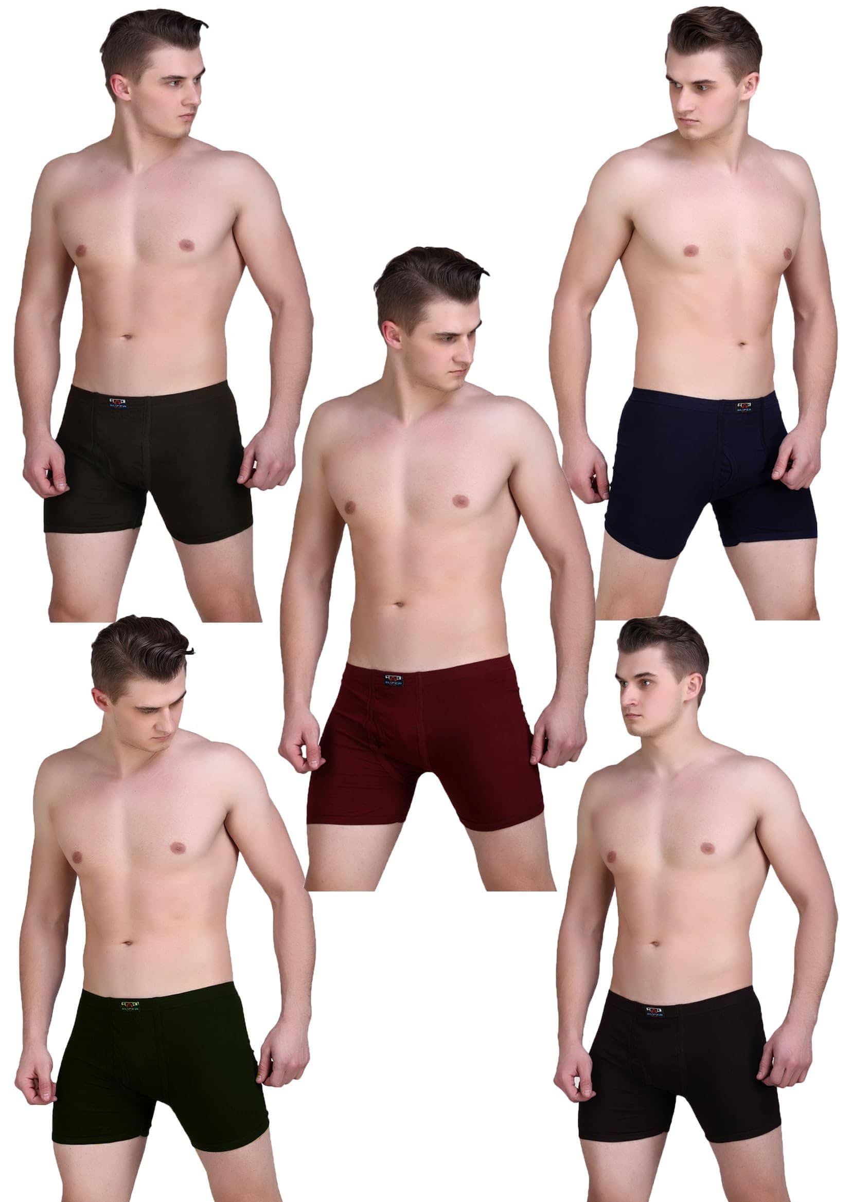 HAP Pack of 5 Cotton Trunks For Men's ( Multicolor )