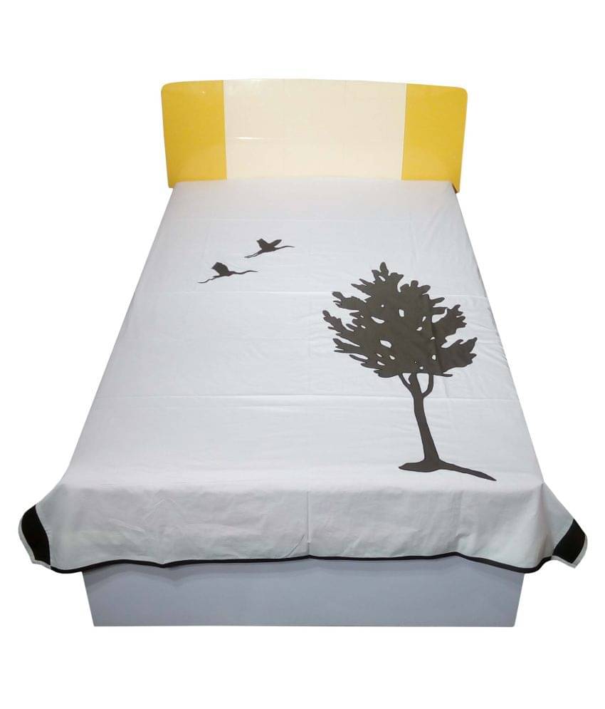     			HUGS N RUGS Cotton 1 Single Bedsheet without Pillow cover ( Off White )