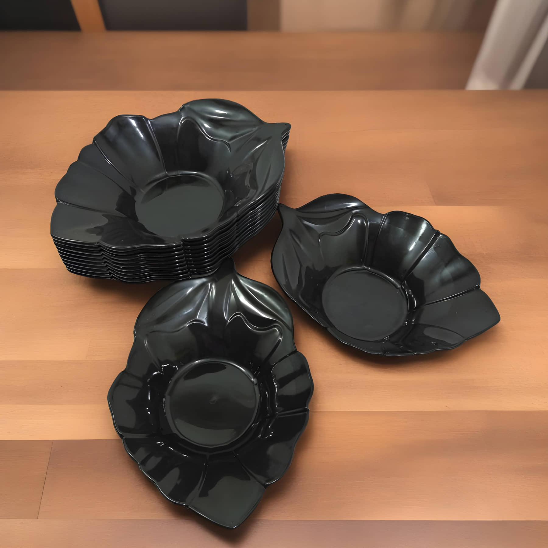 Inpro 12 Pcs Plastic Black Platter