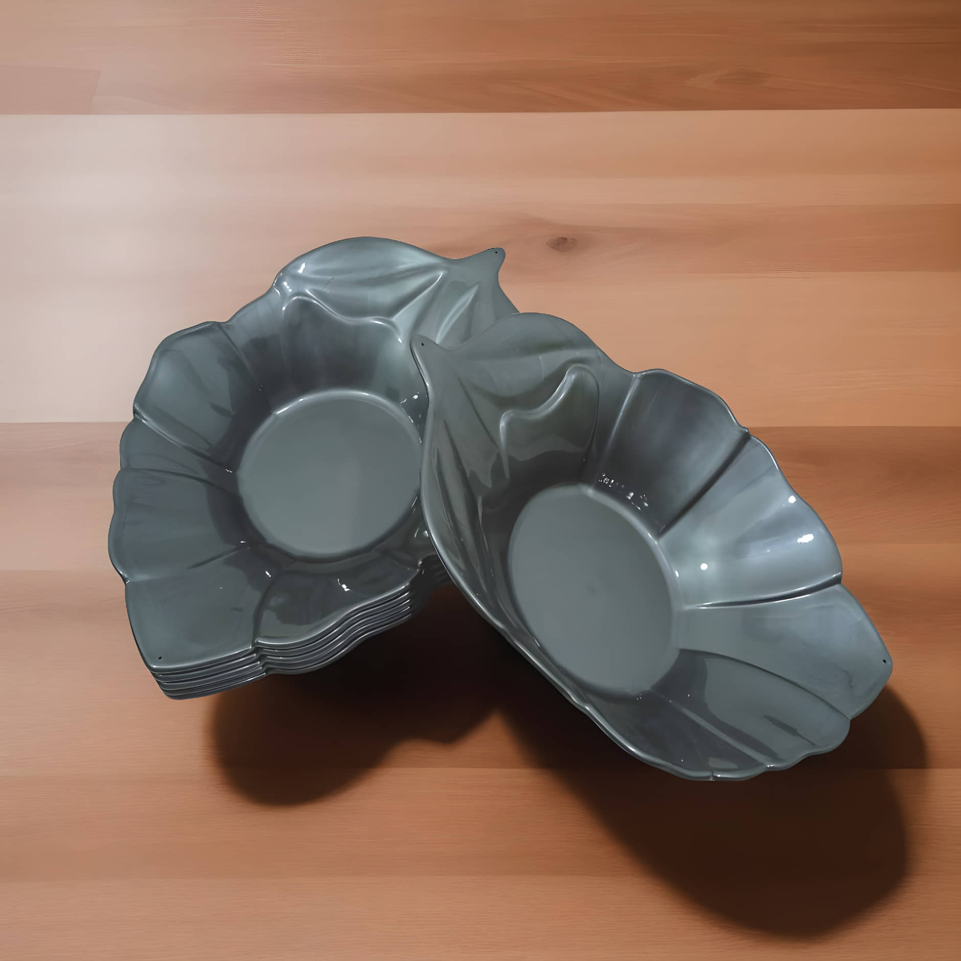 Inpro 6 Pcs Plastic Grey Platter