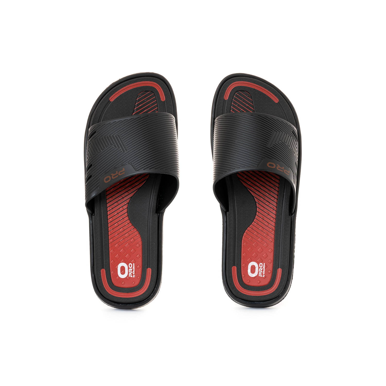     			KHADIM Black Men's Slide Flip Flop