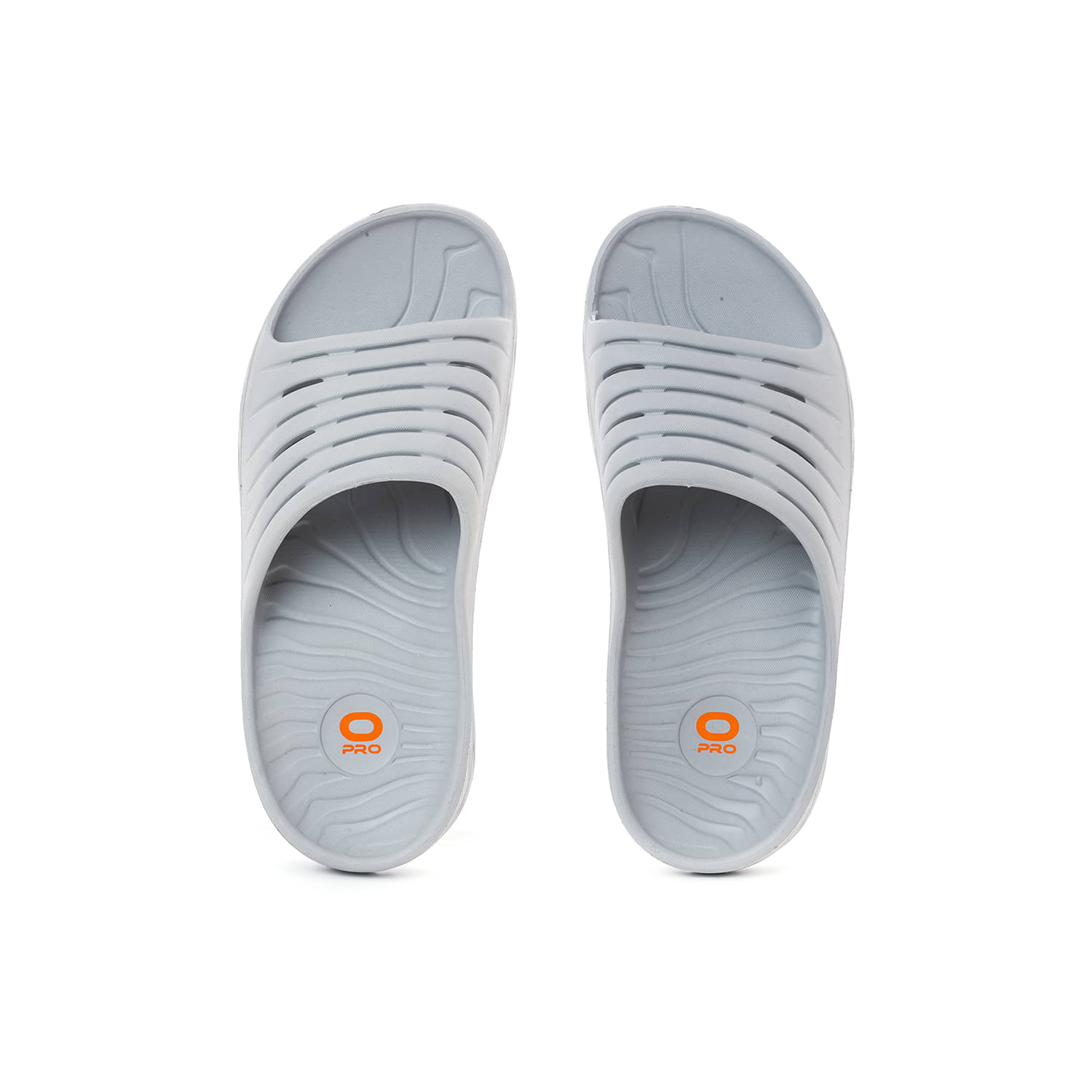     			KHADIM Grey Men's Slide Flip Flop