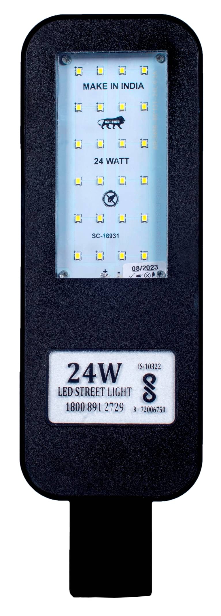     			Keshvas 24W BIS Approved PolyCarbonate Body SL1 Glass Street Lights Cool Day Light - Pack of 1