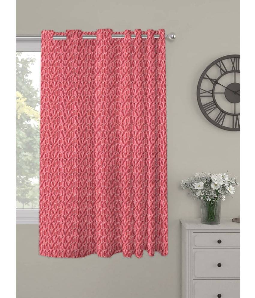     			Oasis Hometex Abstract Room Darkening Eyelet Curtain 5 ft ( Pack of 1 ) - Multicolor