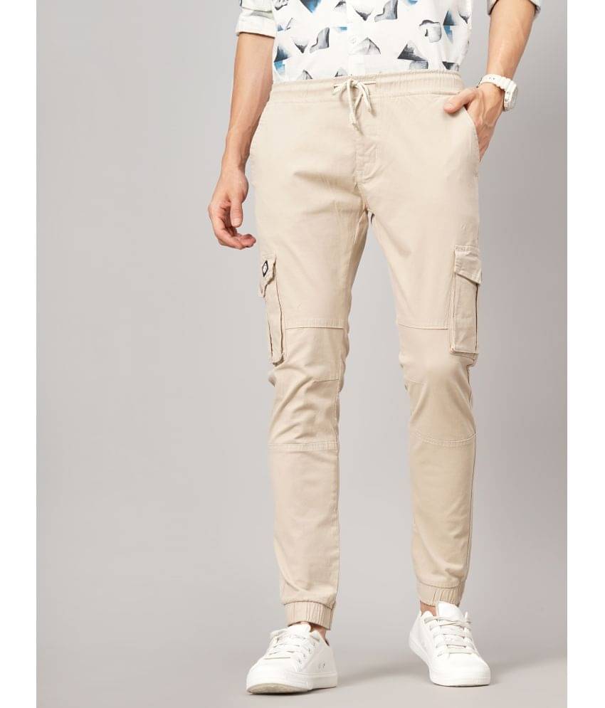     			Paul Street Slim Flat Men's Joggers - Beige ( Pack of 1 )