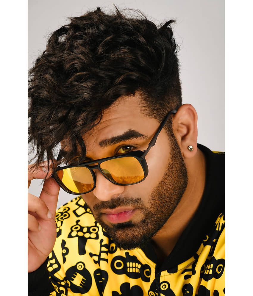 RESIST EYEWEAR Black Rectangular Sunglasses ( Pack of 1 ) - Sunglasses | Buy online on ZillyBuy