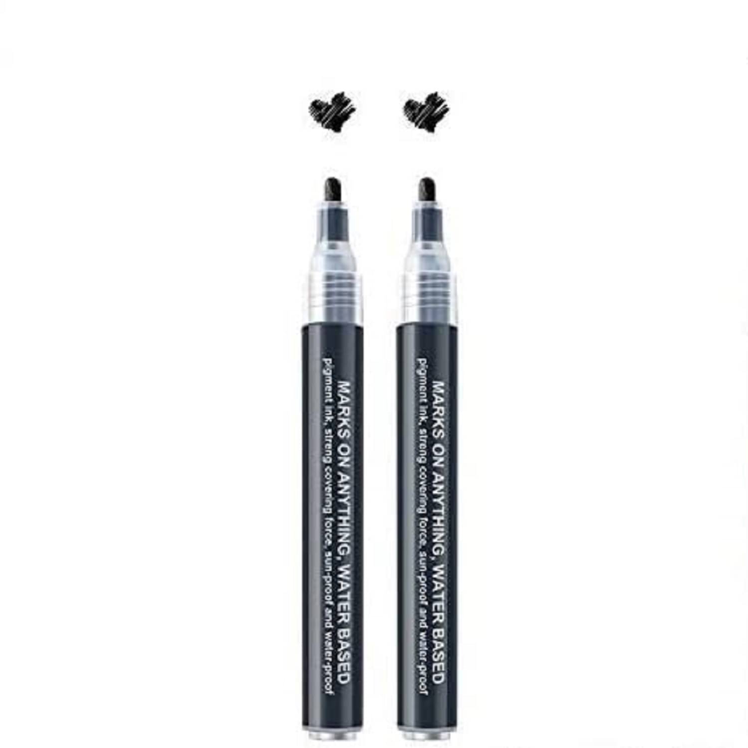 Rangwell Black 2 pc Paint Markers|Acrylic Painting|Stone| Rangwell Black 2 pc Paint Markers|Acrylic Painting|Stone|