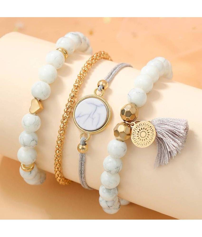 Thrillz White Bracelet ( Pack of 4 )     			Thrillz White Bracelet ( Pack of 4 )