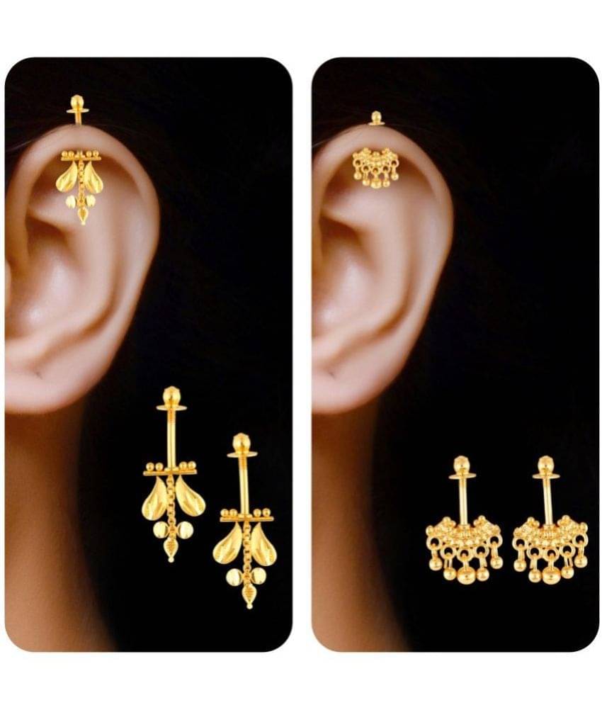     			VIVASTRI Golden Threader Earrings ( Pack of 2 )