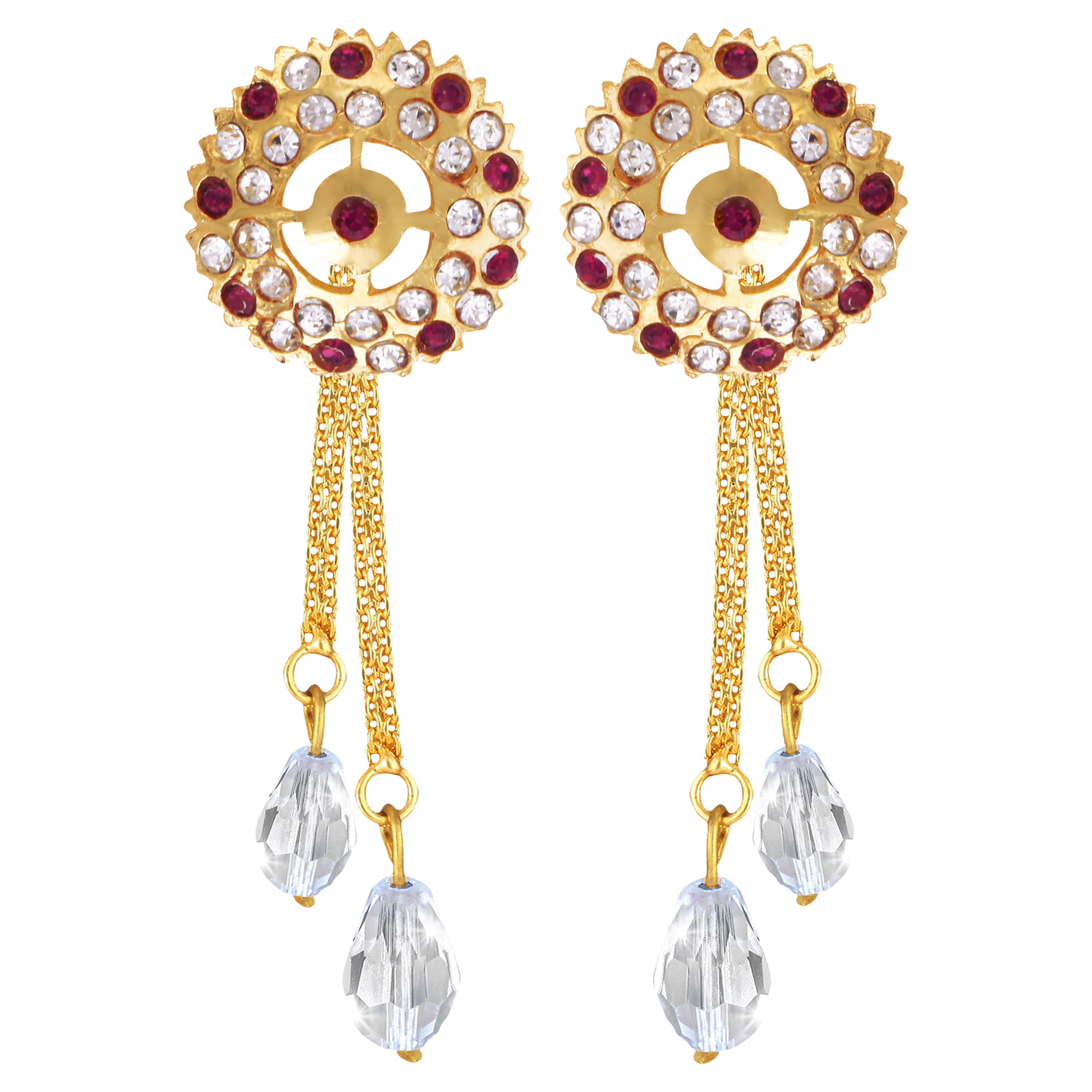 Vighnaharta Golden Drop Earrings ( Pack of 1 ) - Earrings | Buy online on ZillyBuy