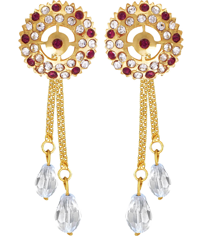 Vighnaharta Golden Drop Earrings ( Pack of 1 ) - Earrings | Buy online on ZillyBuy