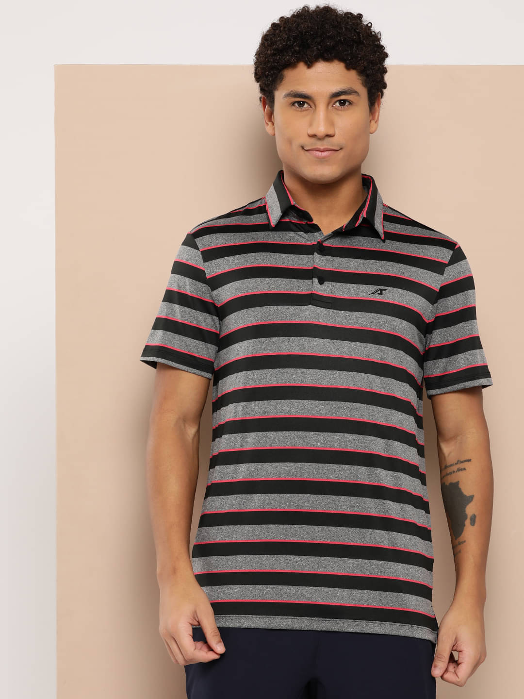     			Alcis Black Polyester Regular Fit Men's Sports Polo T-Shirt ( Pack of 1 )