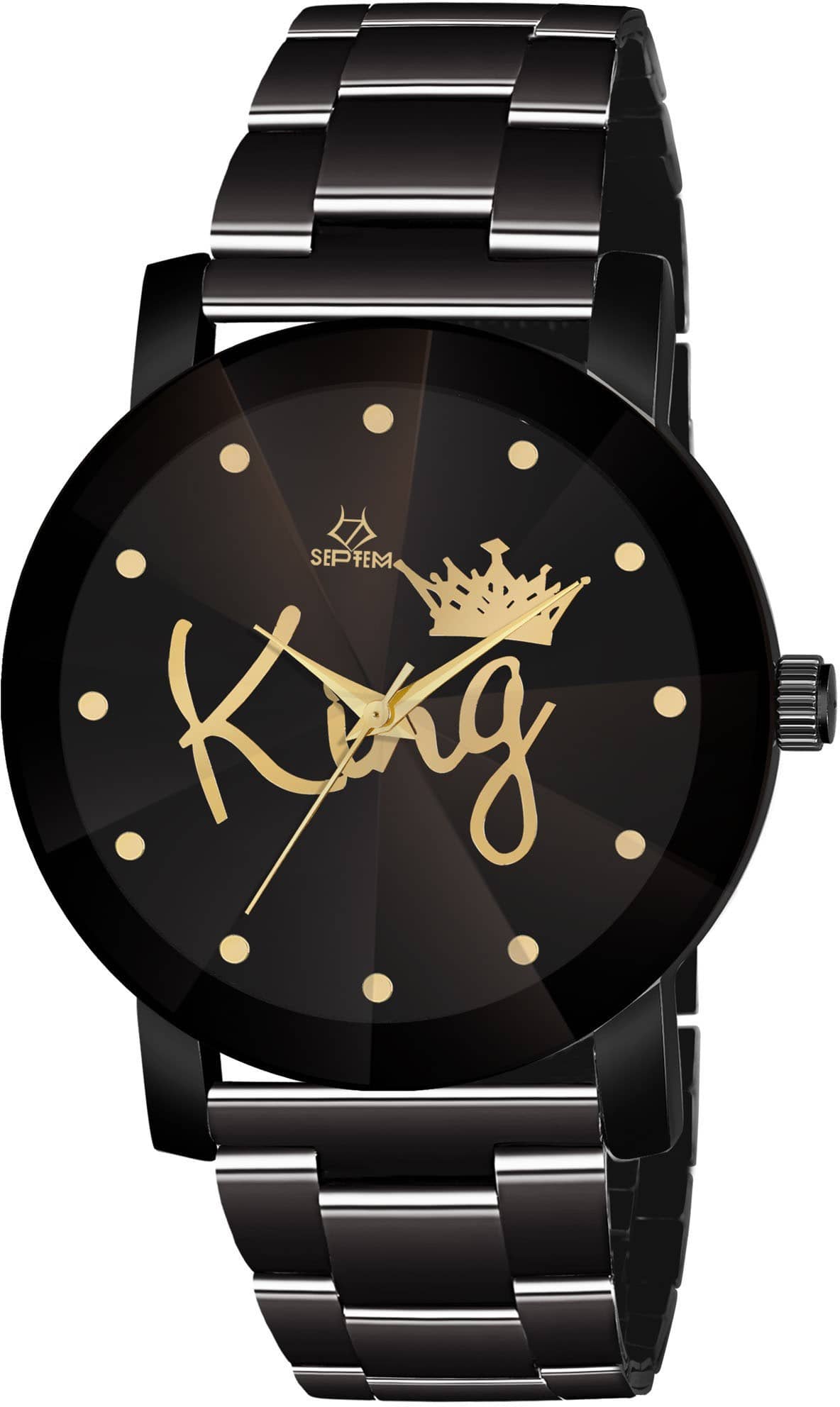 Septem Black Stainless Steel Analog Men's Watch