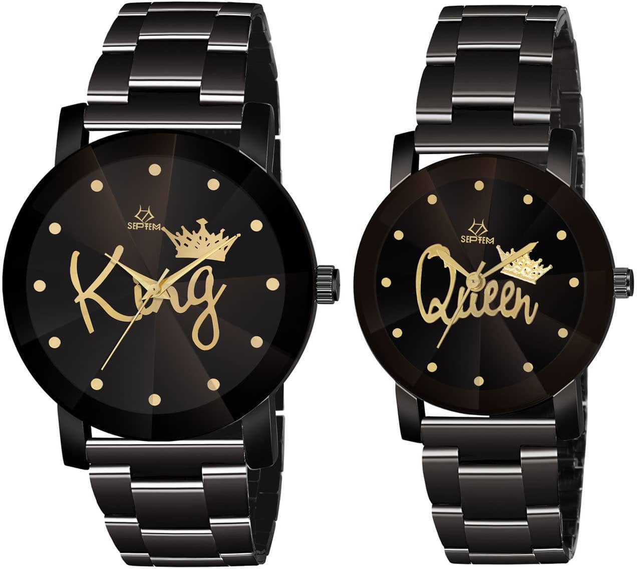 Septem Black Stainless Steel Analog Men's Watch