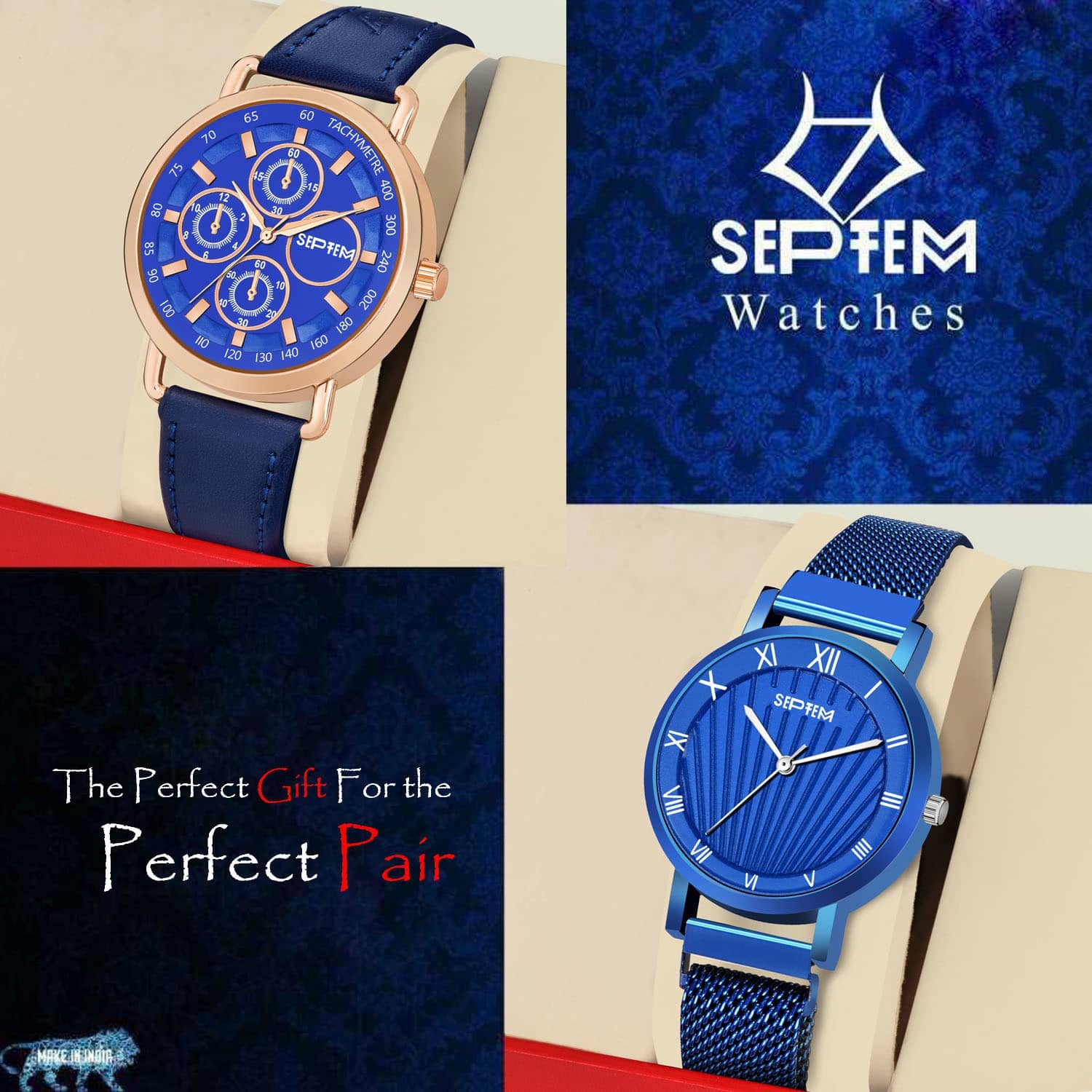 Septem Blue Stainless Steel Analog Men's Watch