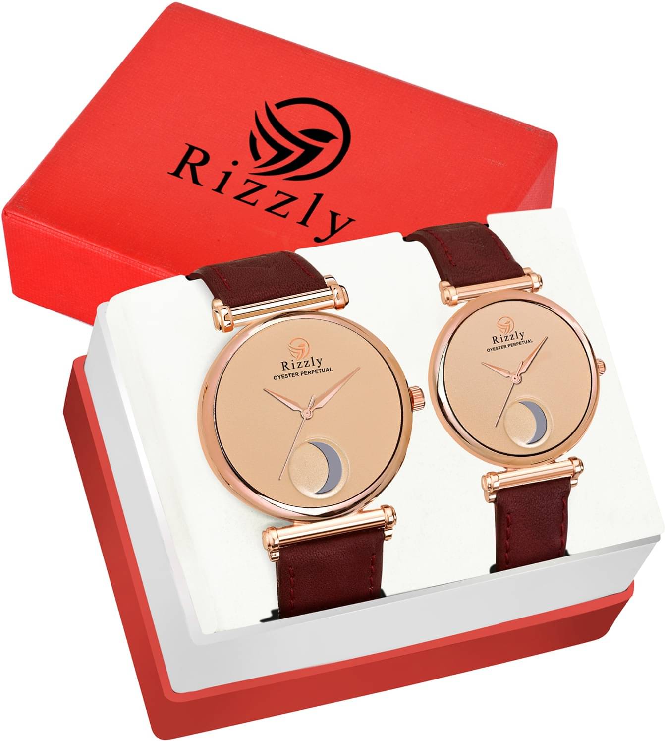     			Septem Maroon Leather Analog Men's Watch