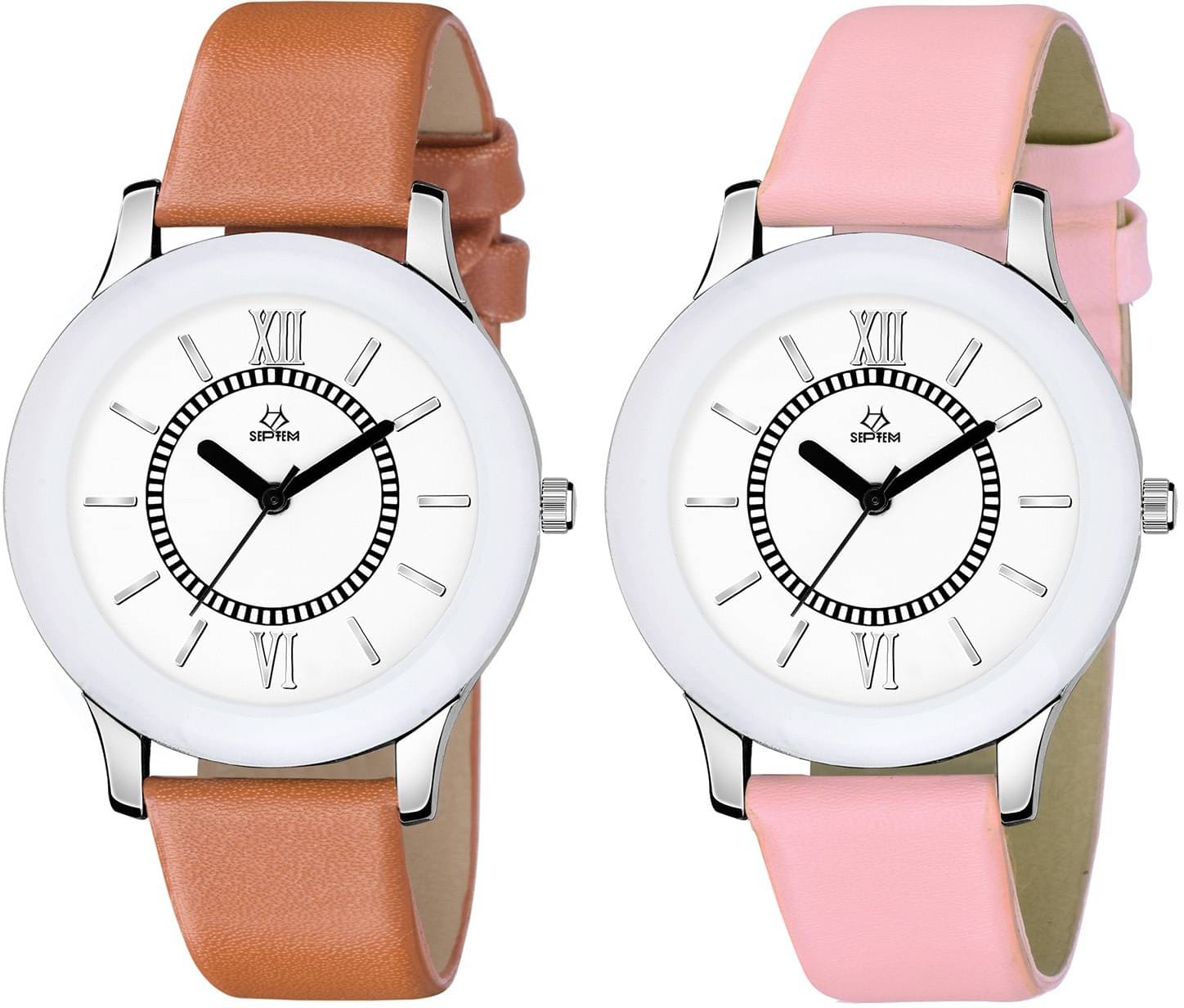     			Septem Multicolor Leather Analog Men's Watch