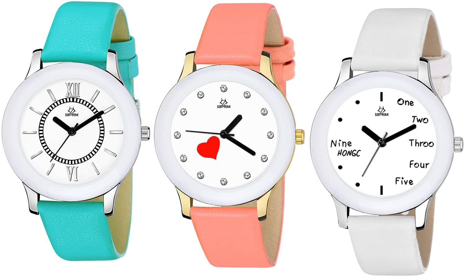     			Septem Multicolor Leather Analog Men's Watch