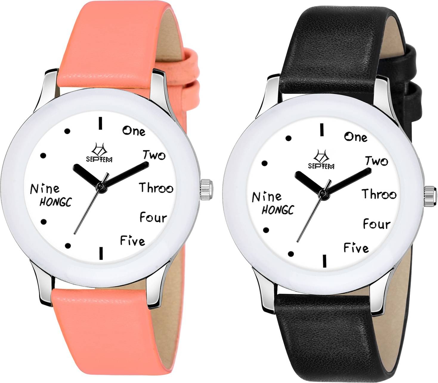     			Septem Multicolor Leather Analog Men's Watch