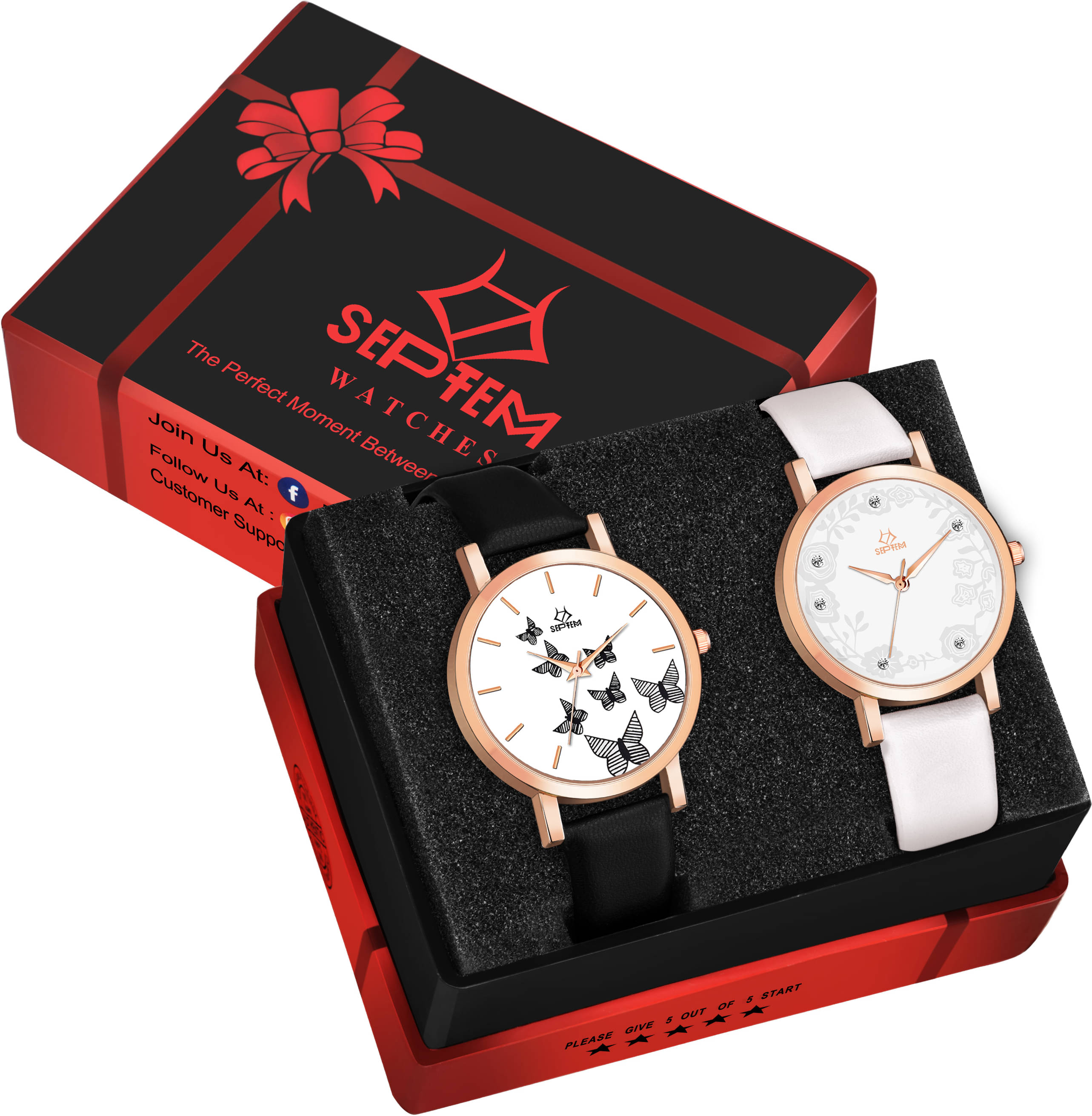     			Septem Multicolor Leather Analog Men's Watch