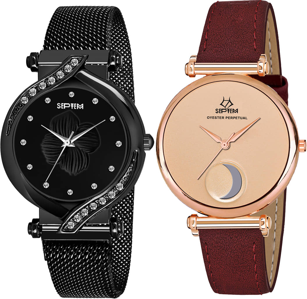 Septem Multicolor Leather Analog Men's Watch