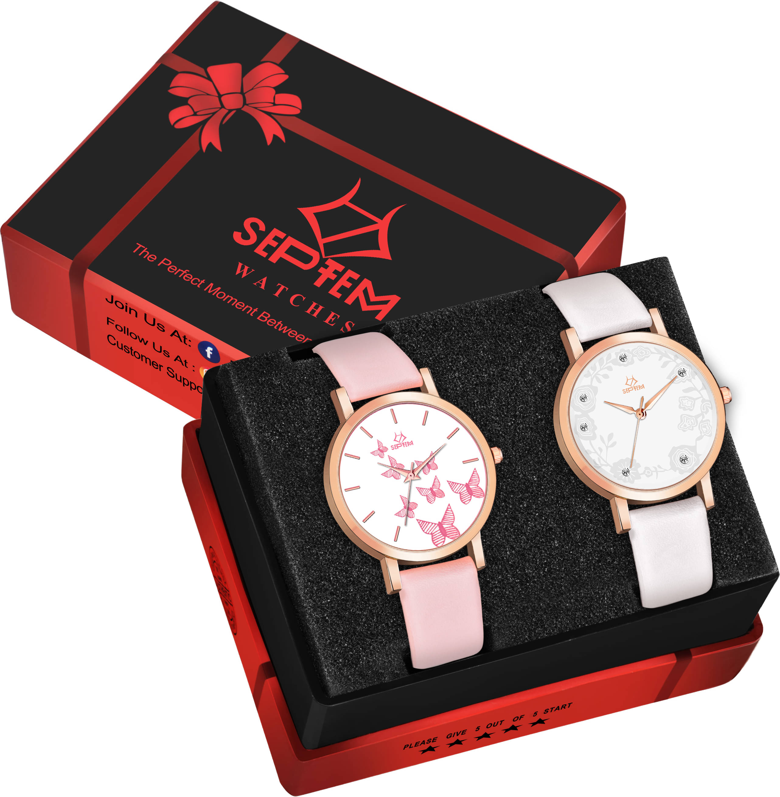     			Septem Multicolor Leather Analog Men's Watch