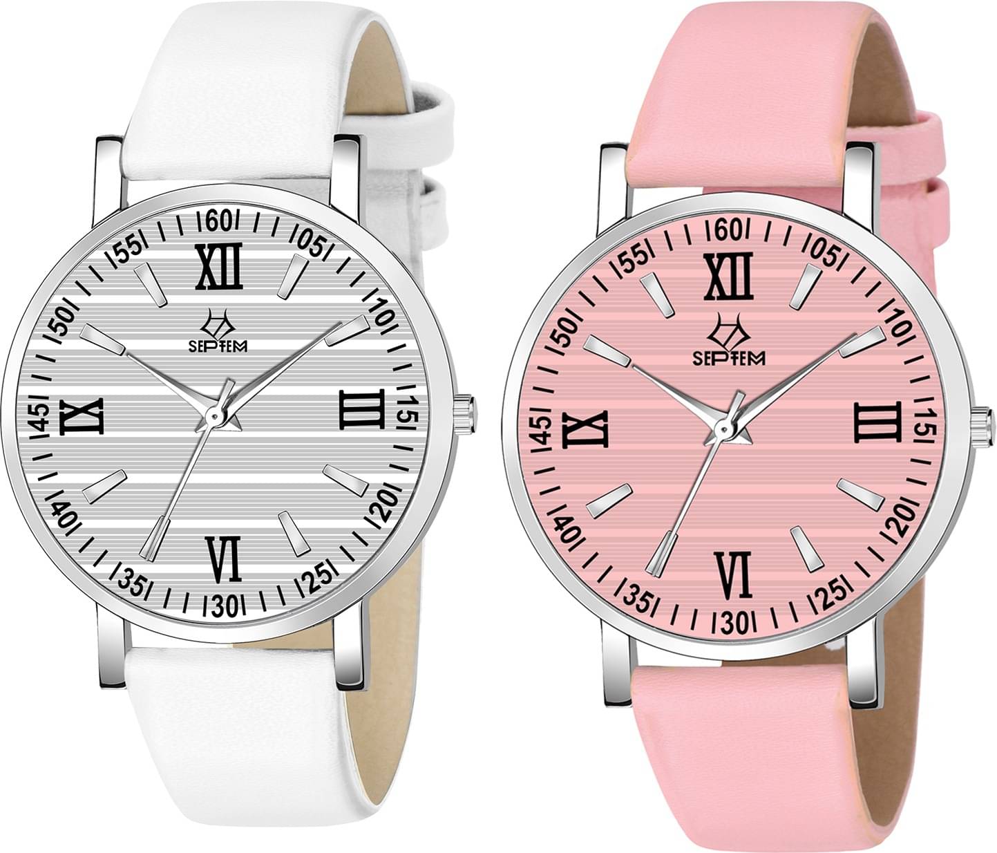     			Septem Multicolor Leather Analog Men's Watch