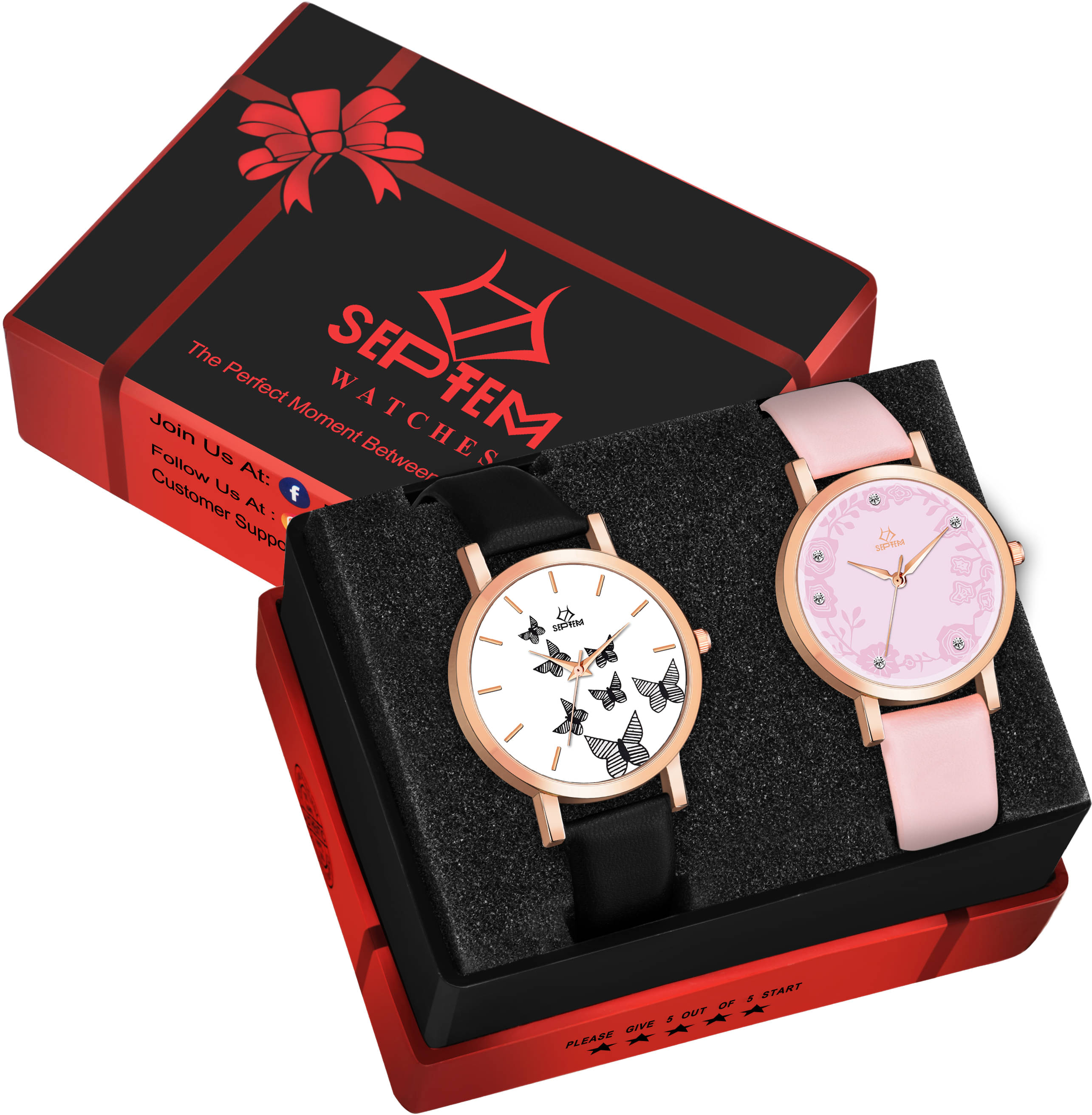     			Septem Multicolor Leather Analog Men's Watch