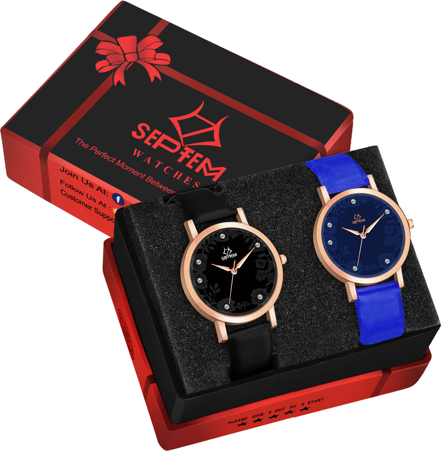     			Septem Multicolor Leather Analog Men's Watch