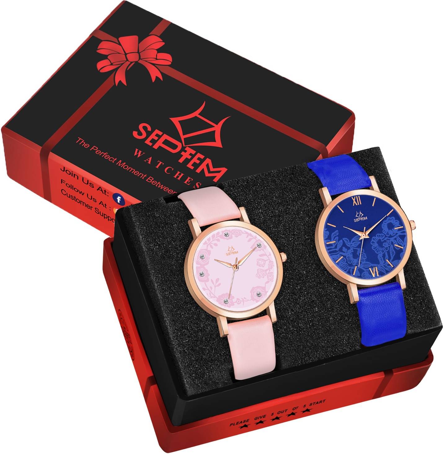     			Septem Multicolor Leather Analog Men's Watch