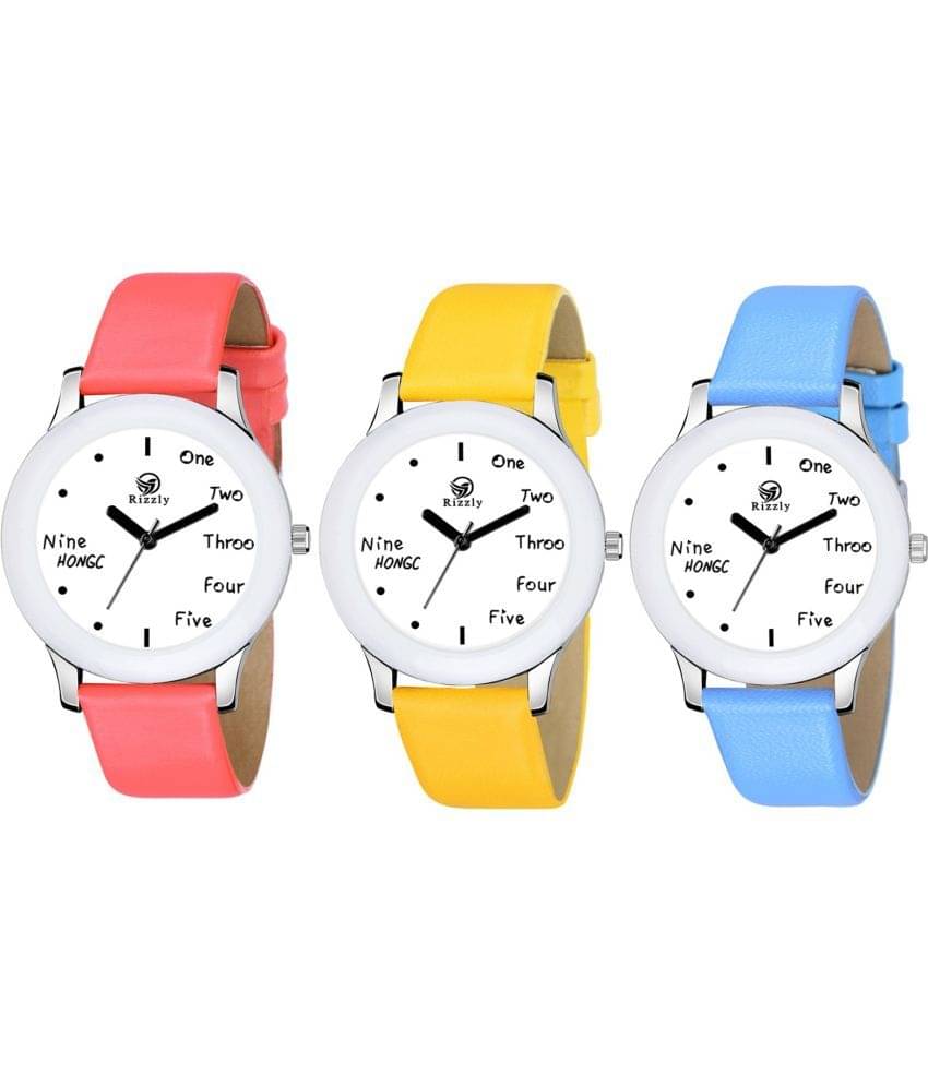     			Septem Multicolor Leather Analog Men's Watch