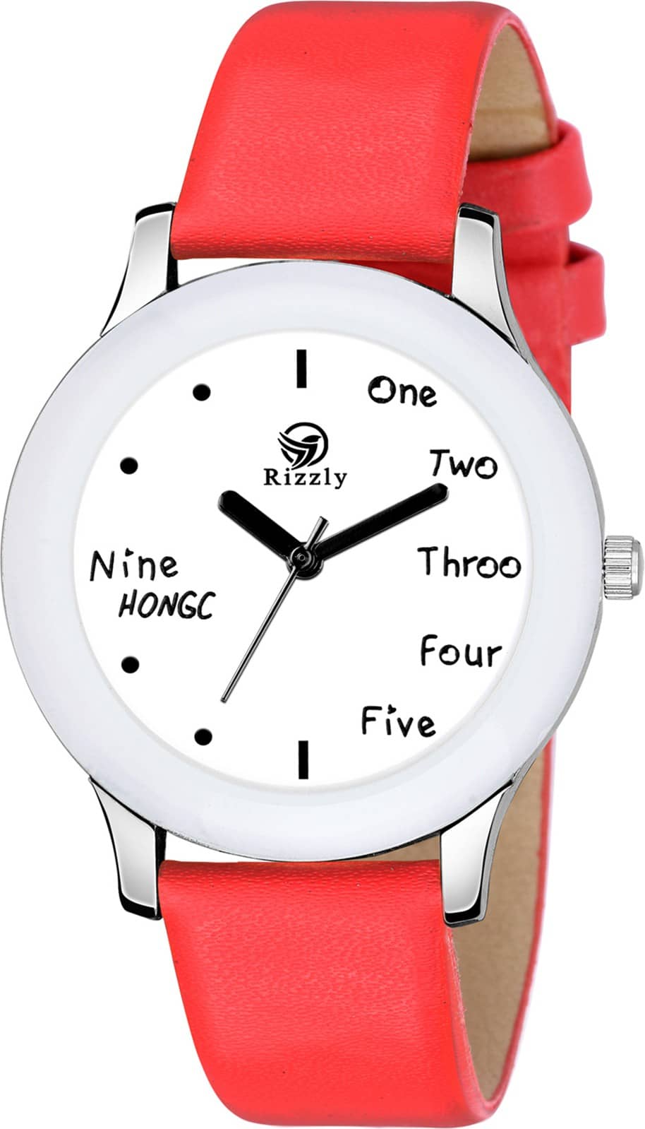 Septem Red Leather Analog Men's Watch