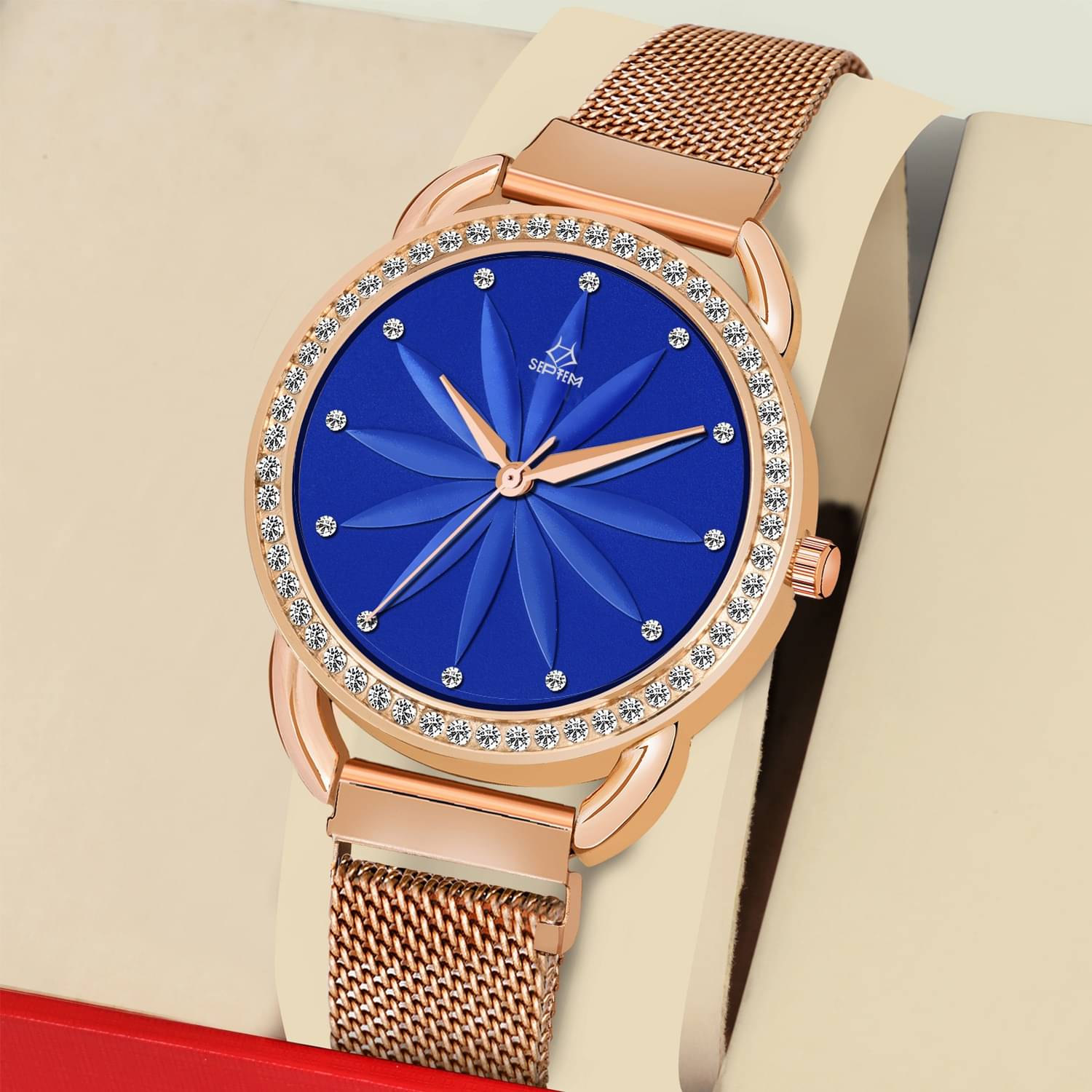     			Septem Rose Gold Metal Analog Men's Watch