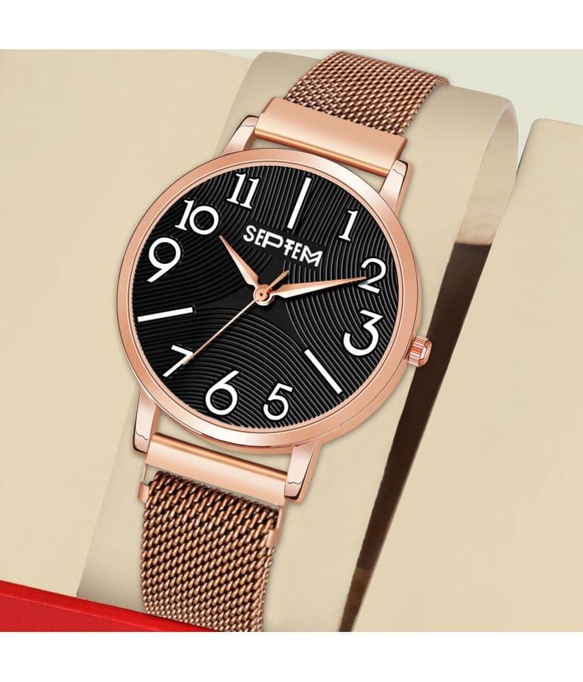     			Septem Rose Gold Metal Analog Men's Watch