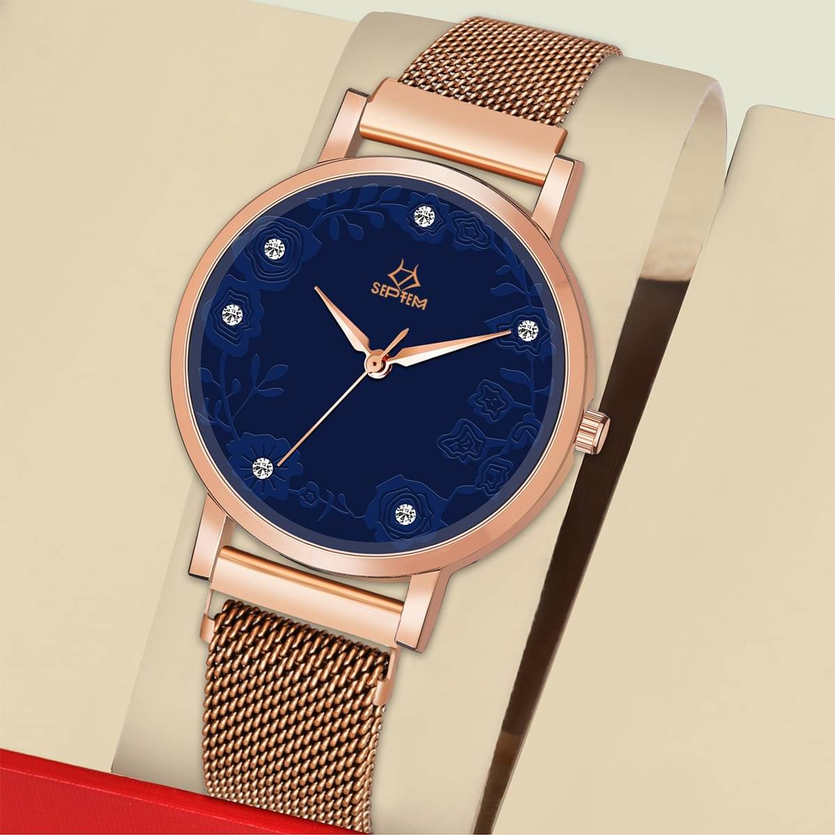     			Septem Rose Gold Metal Analog Men's Watch