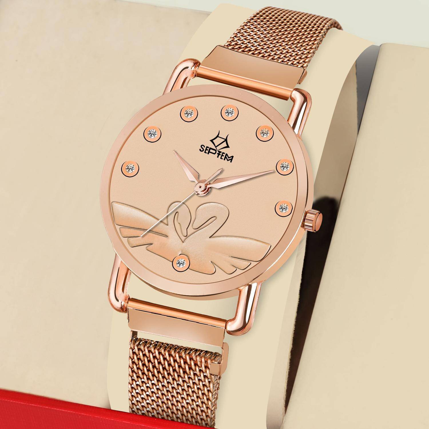     			Septem Rose Gold Metal Analog Men's Watch